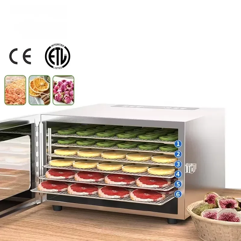 LTPK LT-163 6 Trays OEM Customize Vegetable and Fruit Dehydrator Stainless Steel Drying for Pepper Ginger