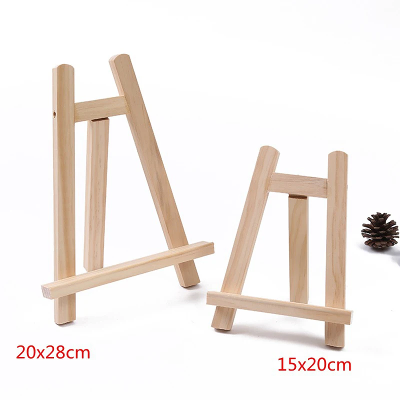 Small Tabletop Display Stand Frame Artist Easel Wood Painting Party Easel, Photo Picture Sign Holder for Students Table School