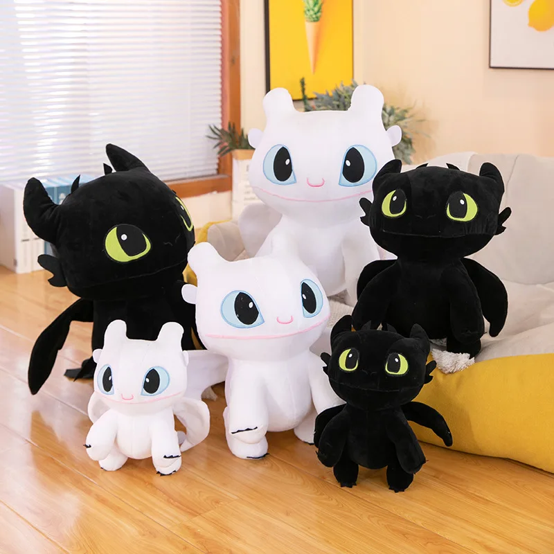 How To Train Your Dragon Plush Doll Cartoon Cute Night Fury And Light Fury Pillow Stuffed Sofa Plush Doll Gifts For Children