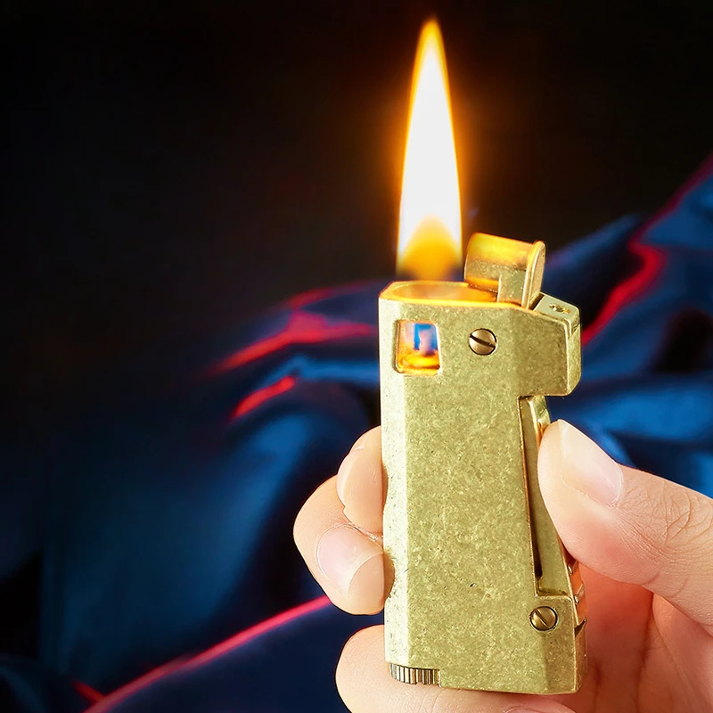 One-click Ejection Ignition Kero sene Lighter Metal Retro Personalized Side-pressure Old-fashioned Grinding Wheel Lighter
