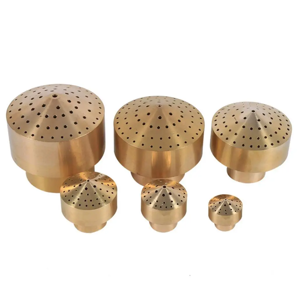Brass Fountain Nozzle Porous Sprinkler Head Water Play Fountain Accessory for Patio Garden Home Outdoor Decor