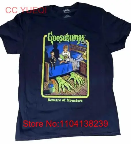 NWOT R L Stine Goosebumps Beware of Monsters Black t shirt Mens Size Slappy long or short sleeves