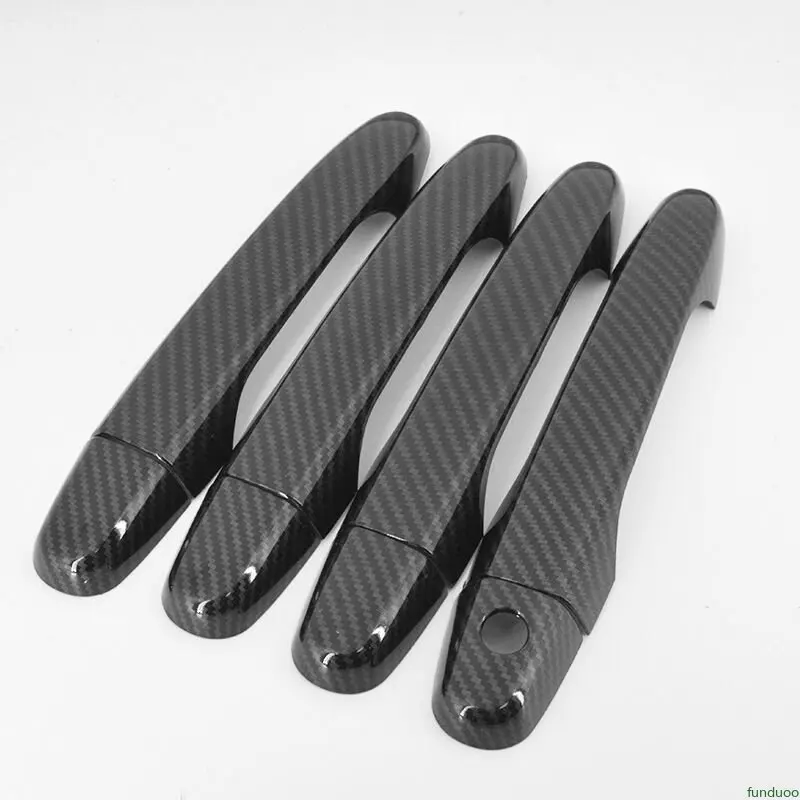 FUNDUOO Carbon Fiber Car Door Handle Covers Bowl Trim for Honda CR-V CRV 2012 2013 2014 2015 2016 Styling Accessories