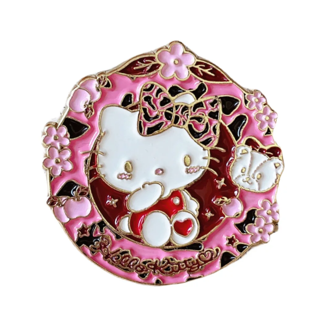 Broche de Sanrio de dibujos animados para hombres y mujeres, Hello Kitty, lindo Kuromi, Jade Gui, perro, Pacha, perro, emblema de aleación, ropa, colgante de mochila