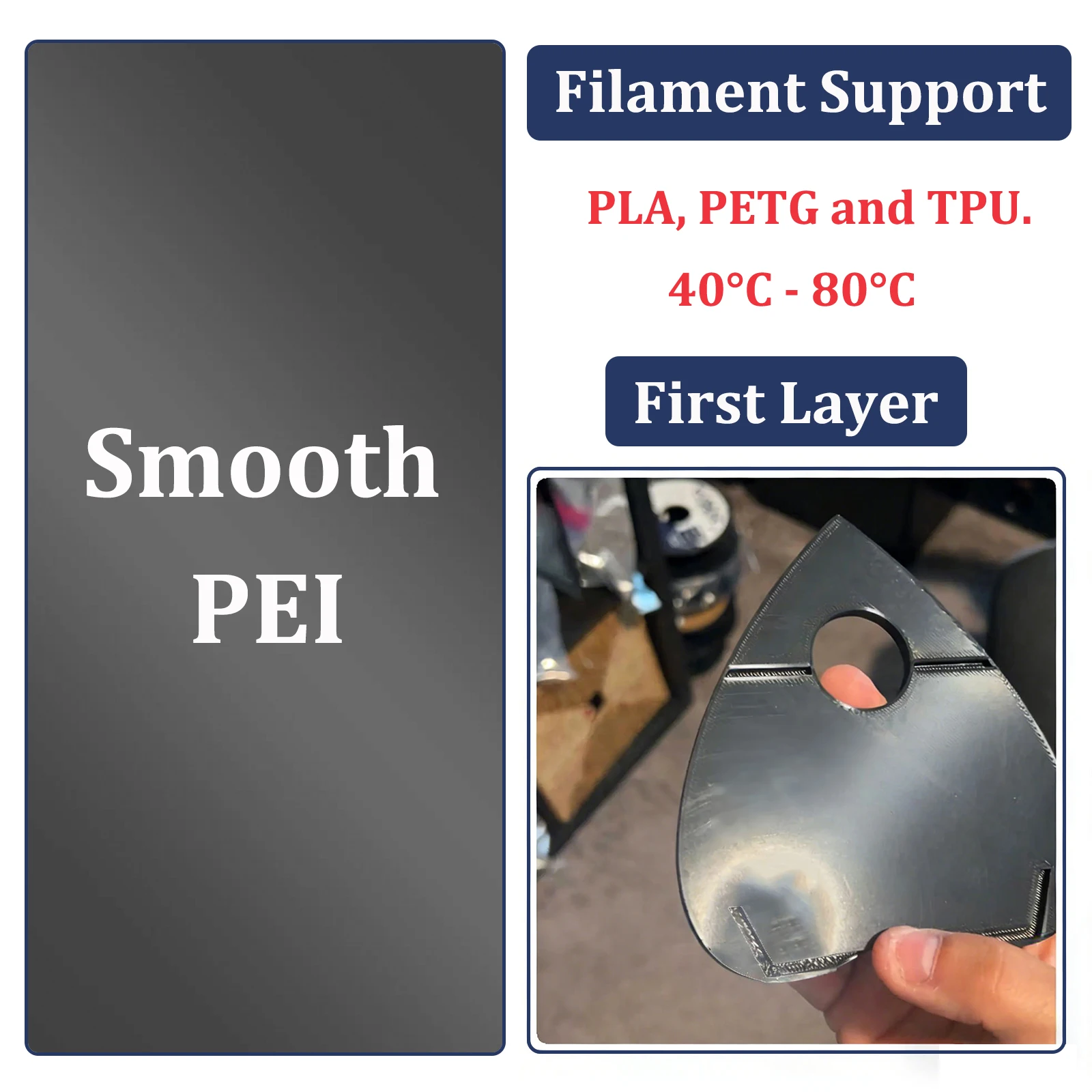 PEO PEY PET and Smooth PEI Build Plate for Bambu Lab X2D P2S P1S A1 P1P X1C X1 X1E 3D Printer Flexible Steel Hotbed Sheet view 3