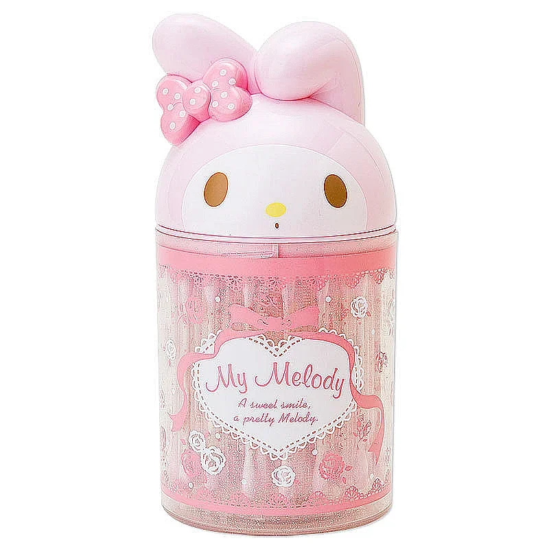 Sanrios Hallo Kittys Cinnamoroll Desktop Opbergemmer Schattige Wattenstaafje Tube Melodie Tandenstokers Box Meisjes Make-Up Gereedschapscontainer