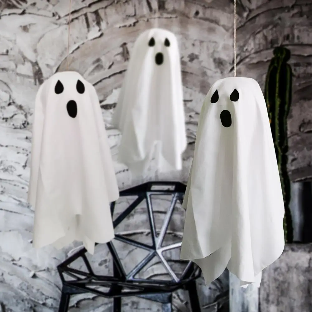 Halloween Ghost Yard Decor Spooky Halloween Hanging Ghost Decoration for Haunted House Prop Outdoor Scene Decor for Halloween