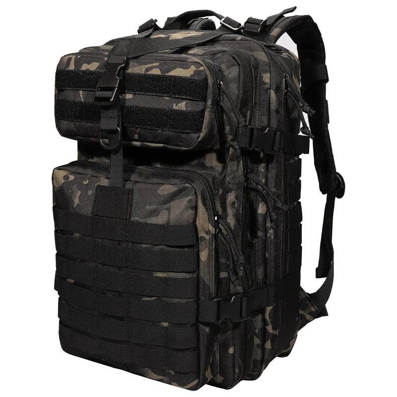 

Tactical Backpack Molle Bag: 45L Waterproof Large Backpack Rucksack Outdoor 3 Day Assault Survival Bag Pack