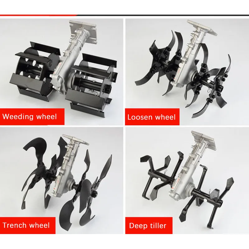 Lawn Mower Earth Loosening Wheel Brushing Machine Hoe Mackerel Land Loosening Machine Weeding Wheel Trench Accessories