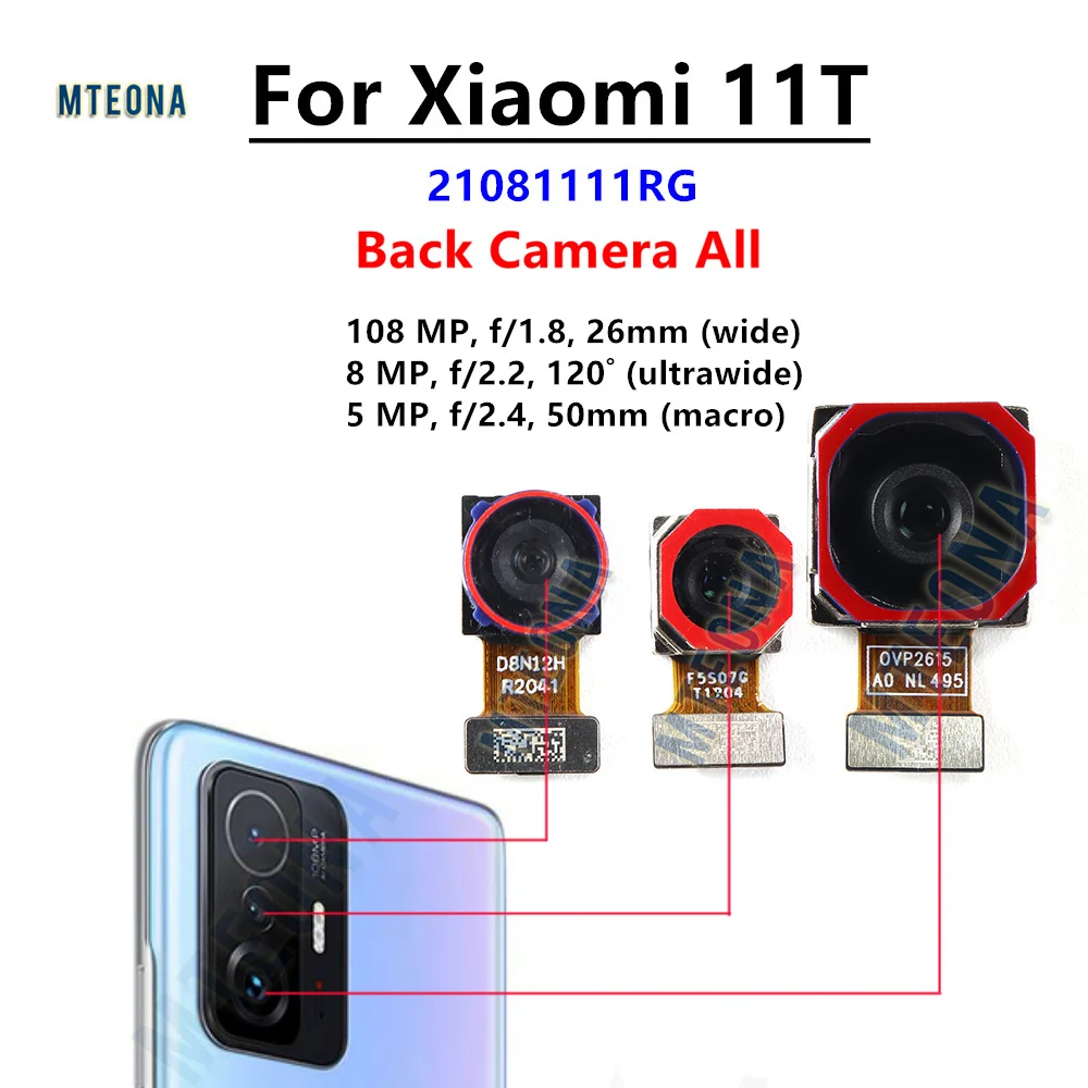 Back Big Rear Main Camera Module For Xiaomi Mi 11T 21081111RG