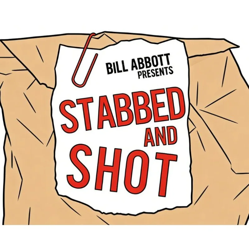 

Карточка Билла Эбботта: Фокус с картой, пронзенной ножом и выстрелом, и картой, пронзенной выстрелом из ружья. Иллюзия для фокусов крупным планом и на сцене.