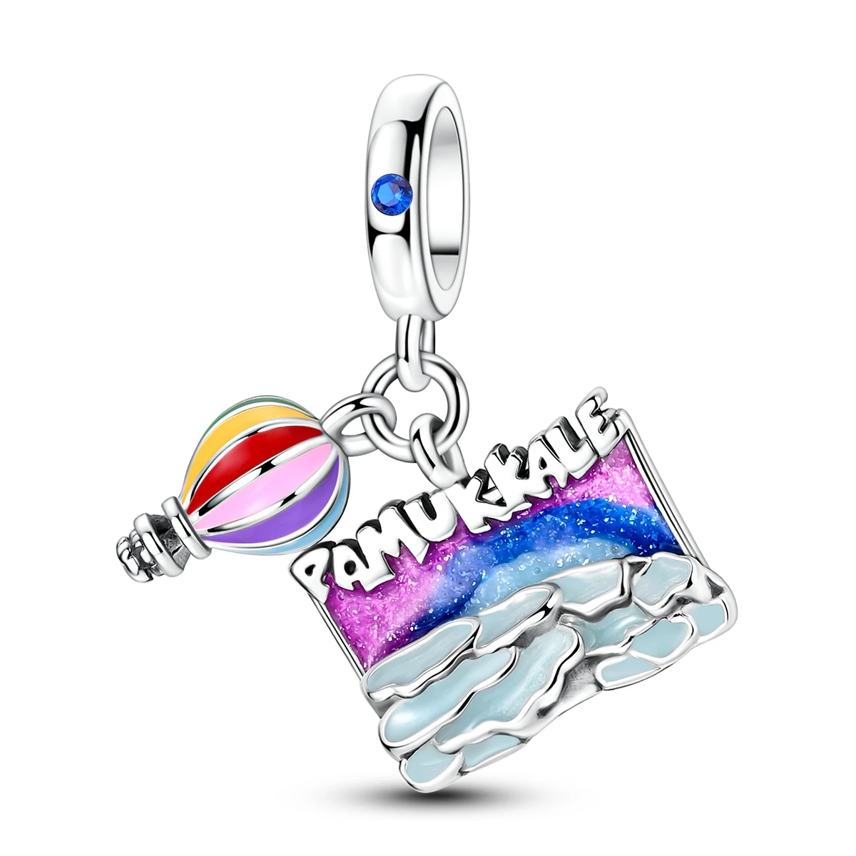 

Original Charm 925 Sterling Silver Pendant Turkey Pamukkale Travel Charm Fit Bracelet Necklace Making Woman Jewelry