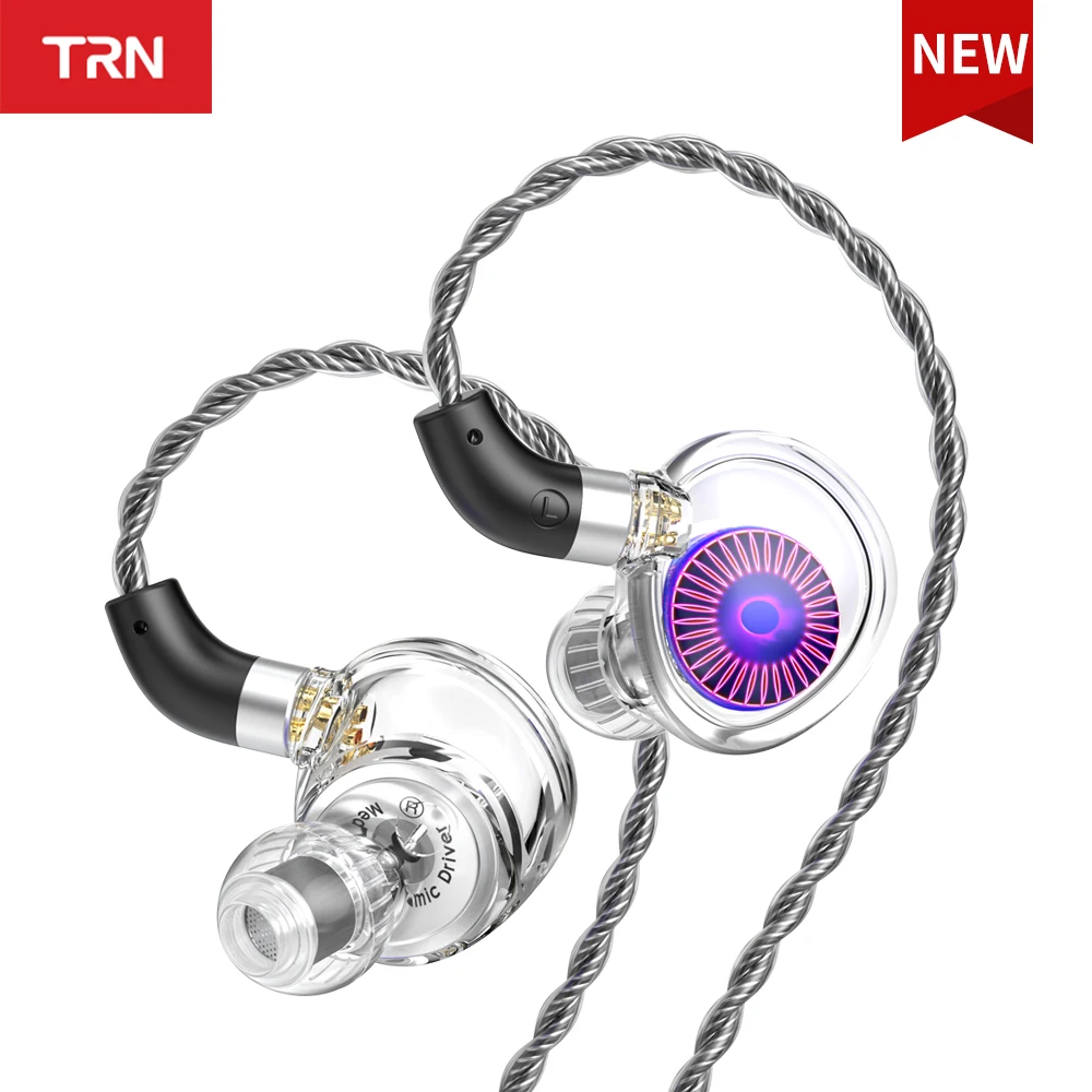 TRN Medusa High-performance HiFi Dynamic Earphones Three-cavity Dual Magnetic Circuit Dynamic Unit 2.5+3.5+4.4MM Detachable Plug