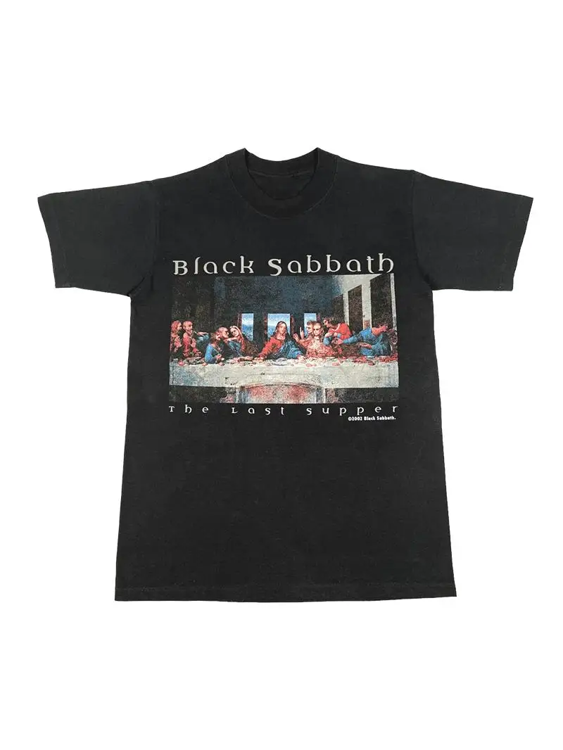 

Футболка с принтом «Тайная вечеря» с прямым напылением, хлопковая, молодежная, модная, летняя, немнущаяся, с принтом