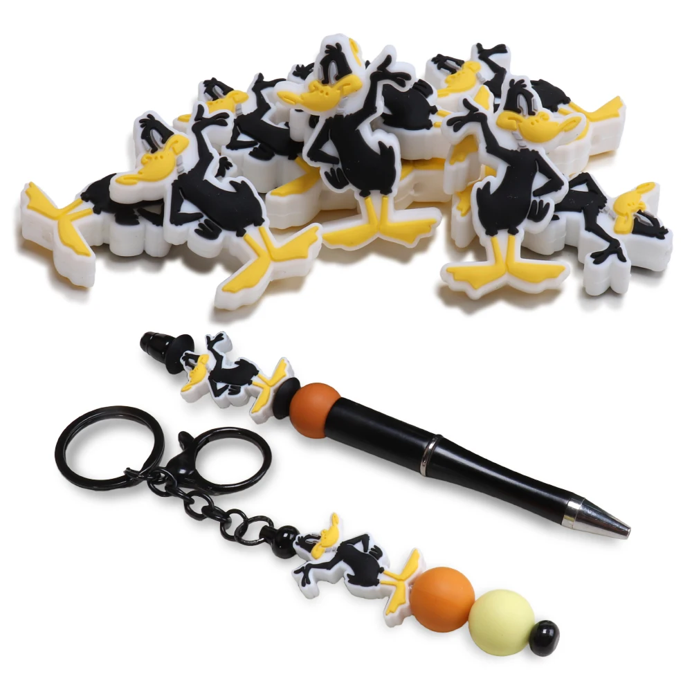 

6 шт. силиконовые бусины-разделители в виде животных для ручек, милые подвески для брелков и браслетов, фокусные бусины, объемный комплект для самостоятельного изготовления ювелирных изделий, подарки