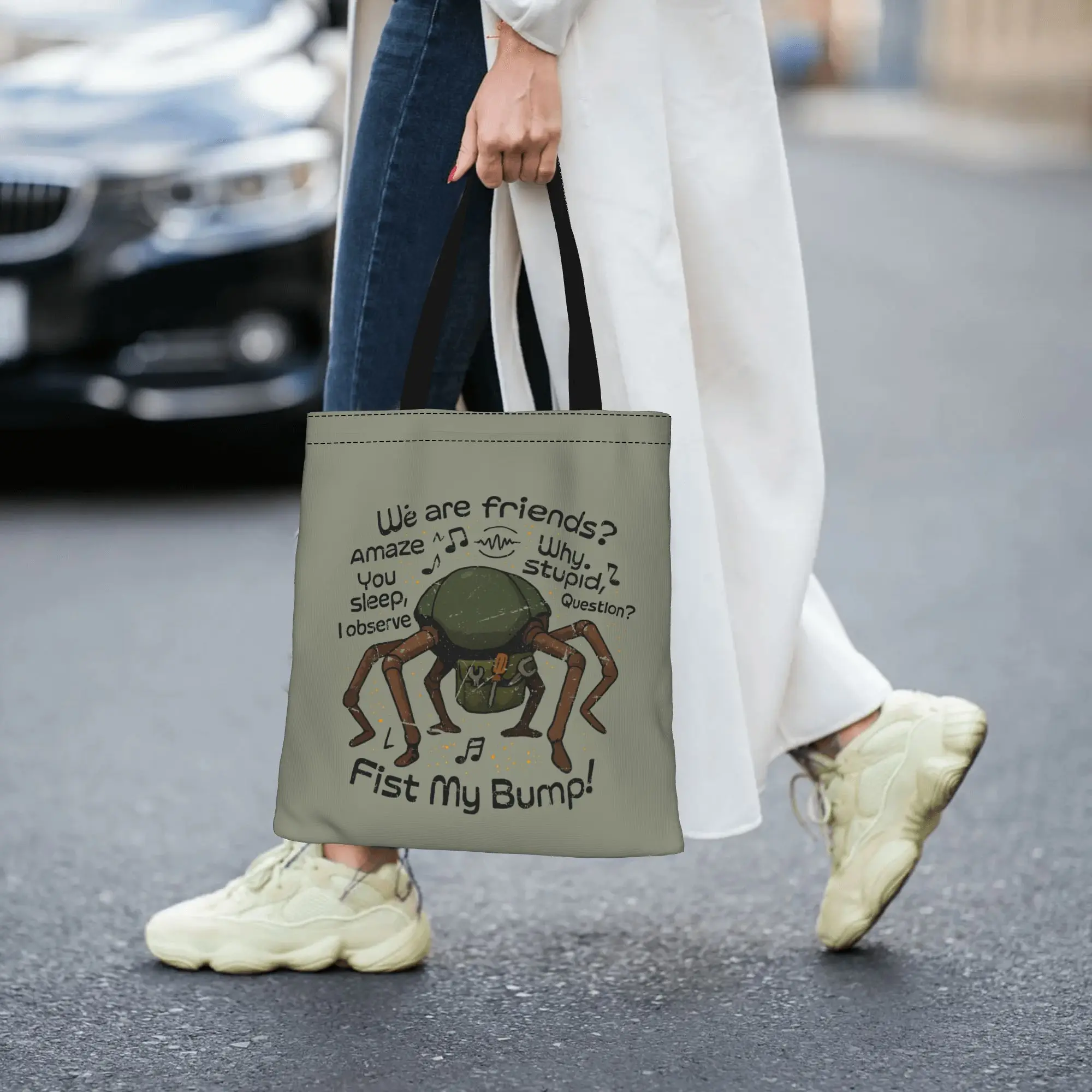 

Сумка-шоппер Project Hail Mary 8 из холщовой ткани, идеально подходит для покупок, женская сумка с верхней ручкой