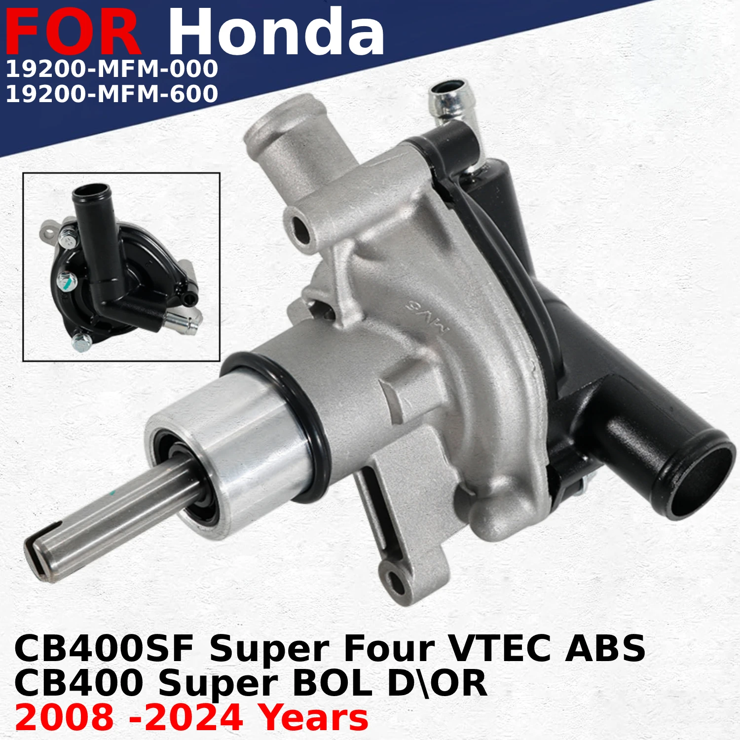

Motorcycle Water Pump Engine Radiator Pump For Honda CB400SF Super Four VTEC ABS / CB400 BOL D\OR 19200-MFM-000 / 19200-MFM-600