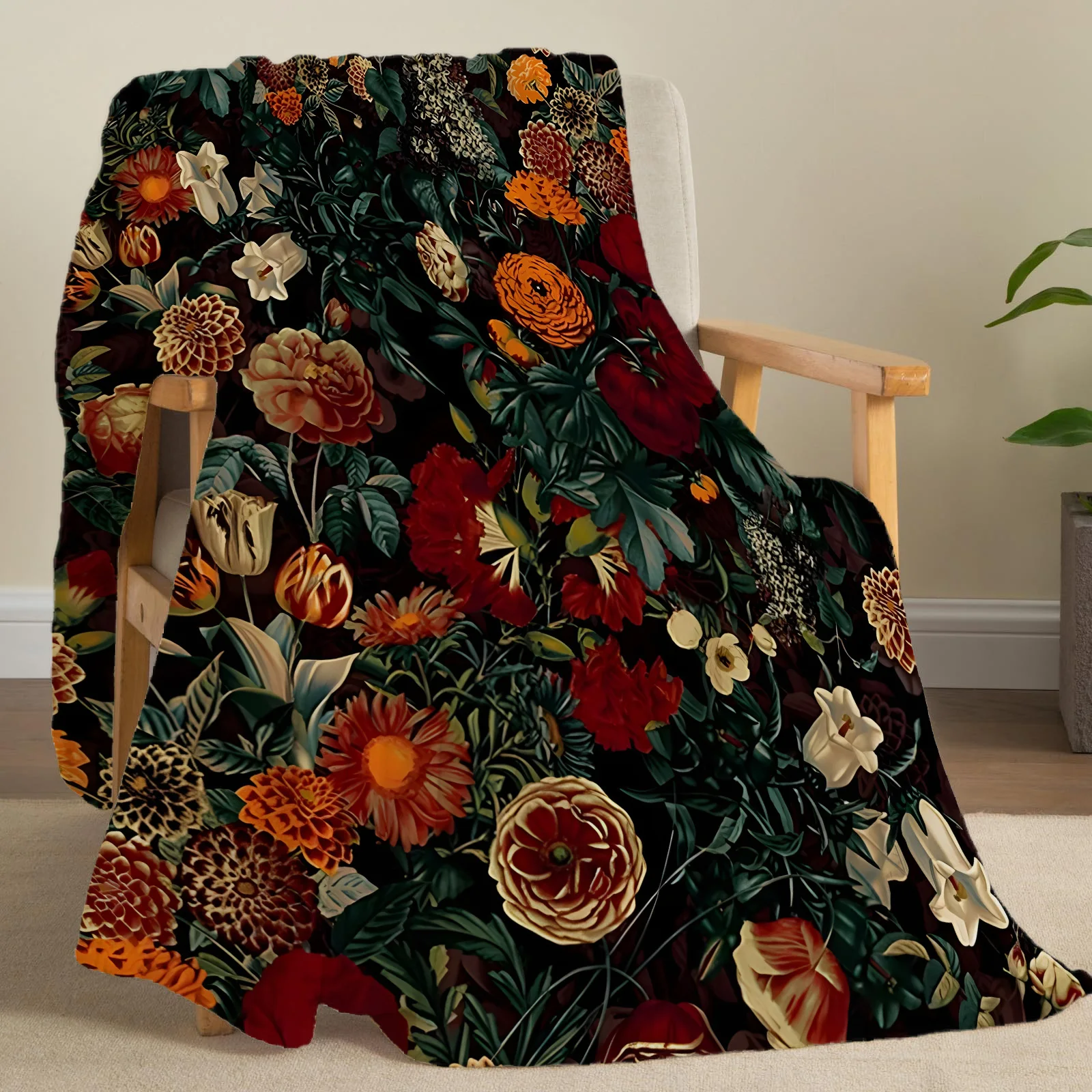 Flanell-Überwurfdecke, bedruckte Decke, superweiche, gemütliche Nickerchendecke für Bett, Sofa, Büro, Reisen, maschinenwaschbar, perfektes Geschenk für Zuhause