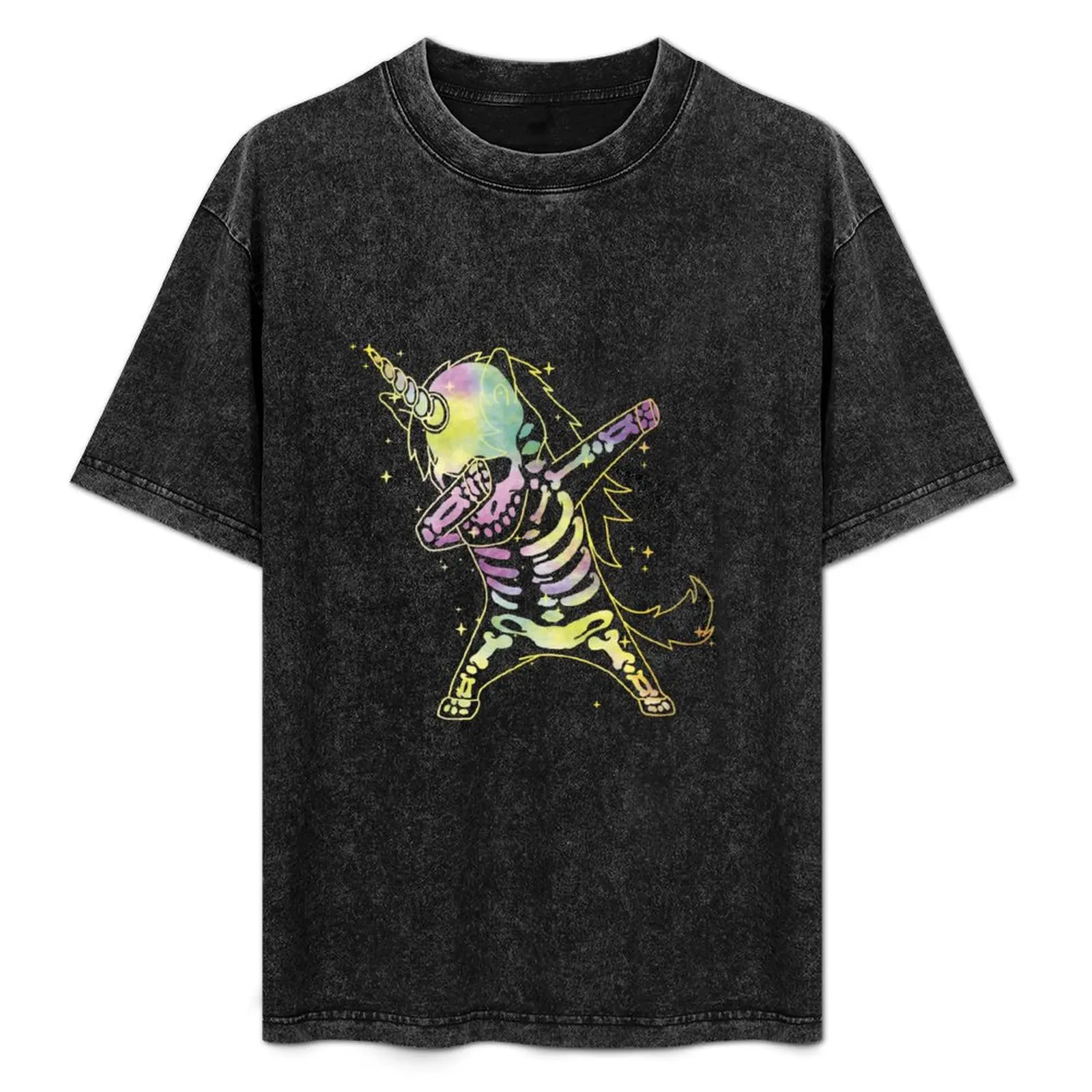 (Dap Pose) X Ray Magical Dabbing Unicorn - Colorful Type T-Shirt Blouse anime t shirts man clothes mens graphic t-shirts