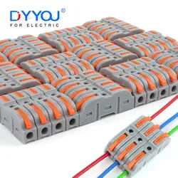 34/50PCS 1 in and 1 Out Wire Connector Fast Splicing Multiplex Compact Lever Crimp Terminal Block For Home Light cable Connector