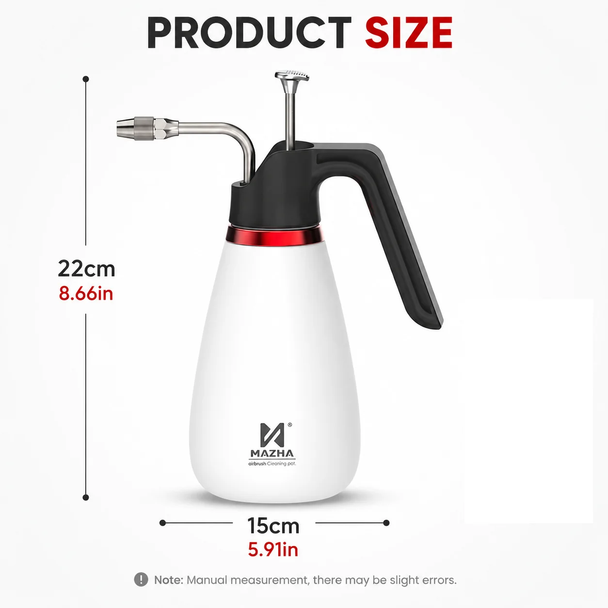 480ml Airbrush Cleaning Pot with Stainless Steel Nozzle, Airbrush Washer Cup for Spray Gun Paint Cleaning, Portable Airbrush Cle