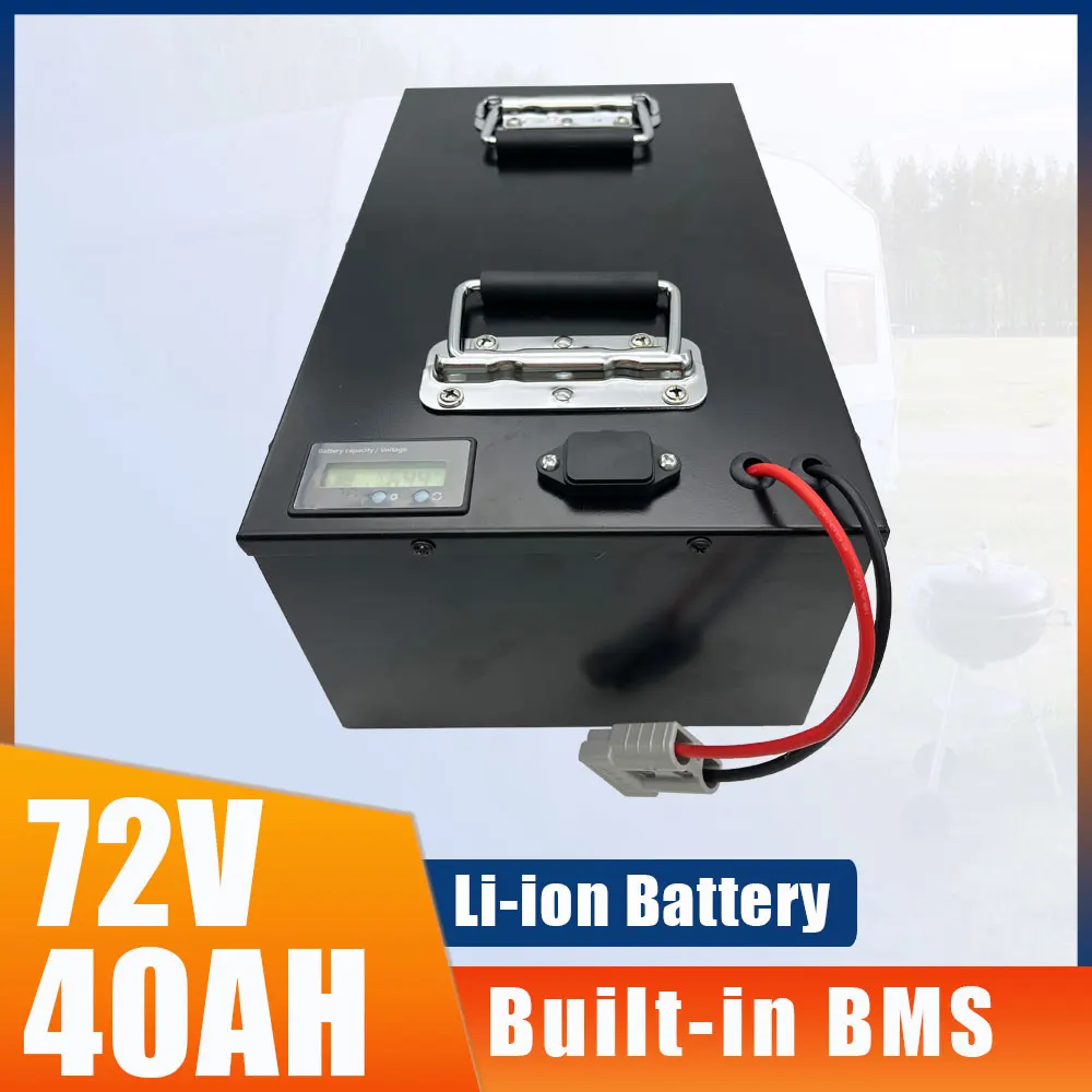 72V 40AH Li-ion With Anderson Plug Safety Lithium Polymer Battery Perfect For 3000W 5000W Electric Surfboard Bicycle Motorcycle