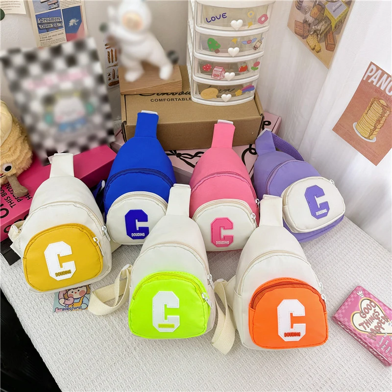 

Fashion Letter New Children’s Shoulder Bags Cute Waist Bag for Boy Girl Adjustable Chest Crossbody Bags Phone Pouch
