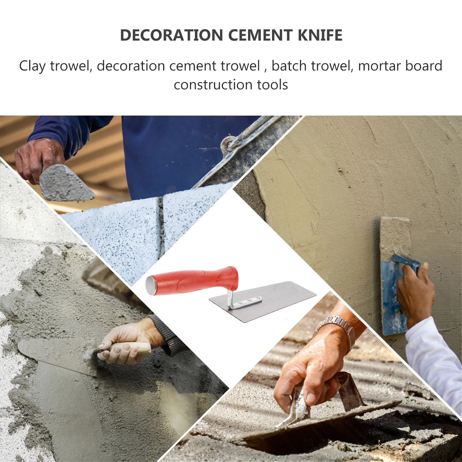 Putty Cutter Flat Head High Duty Steel Blade Comfortable Non-Slip Handle Drywall Joint Sealing Plastering Trowel Margin Trowel