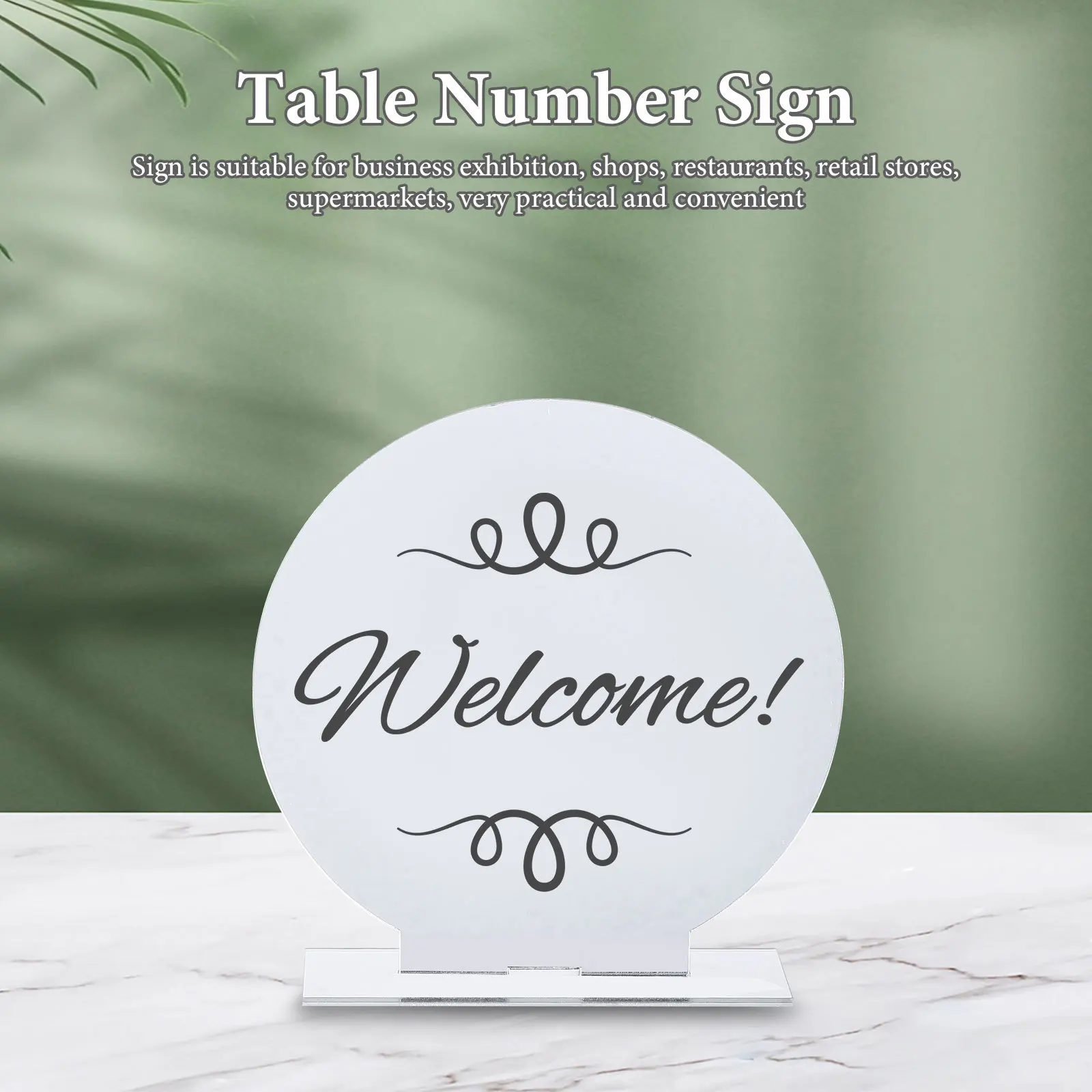 

6 set Acrylic Table Number Sign 6 Sets Blank Stand Up Tabletop Holder Reusable For Wedding Party Hotel Restaurant Cafe Banquet