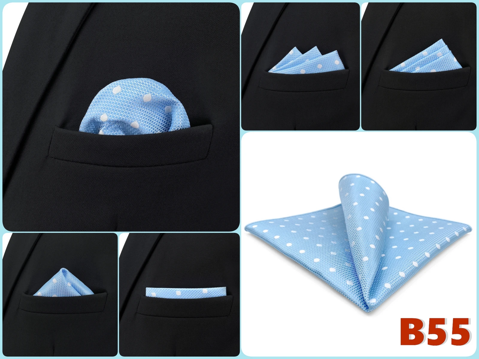 Luxury Mens Pocket Square Handkerchief Multiple Designs Classic Suit Hanky Large Striped Gentlemen Wedding Party Gift for Men