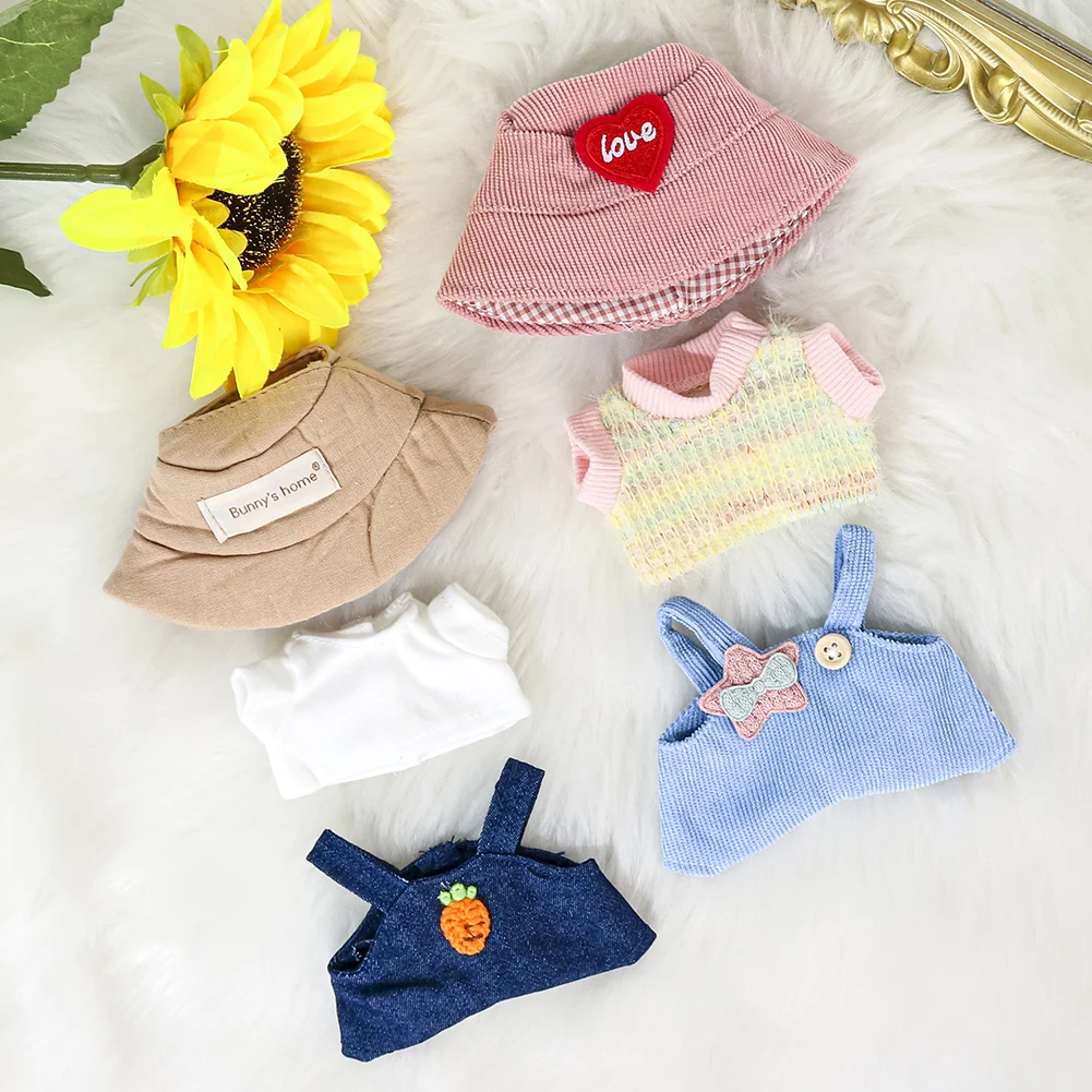 Ropa para muñecas Labubu, ropa de moda, sudaderas con capucha, ropa para muñecas, sudaderas con capucha a juego de colores, accesorios para muñecas, decoración bonita, pequeños paños