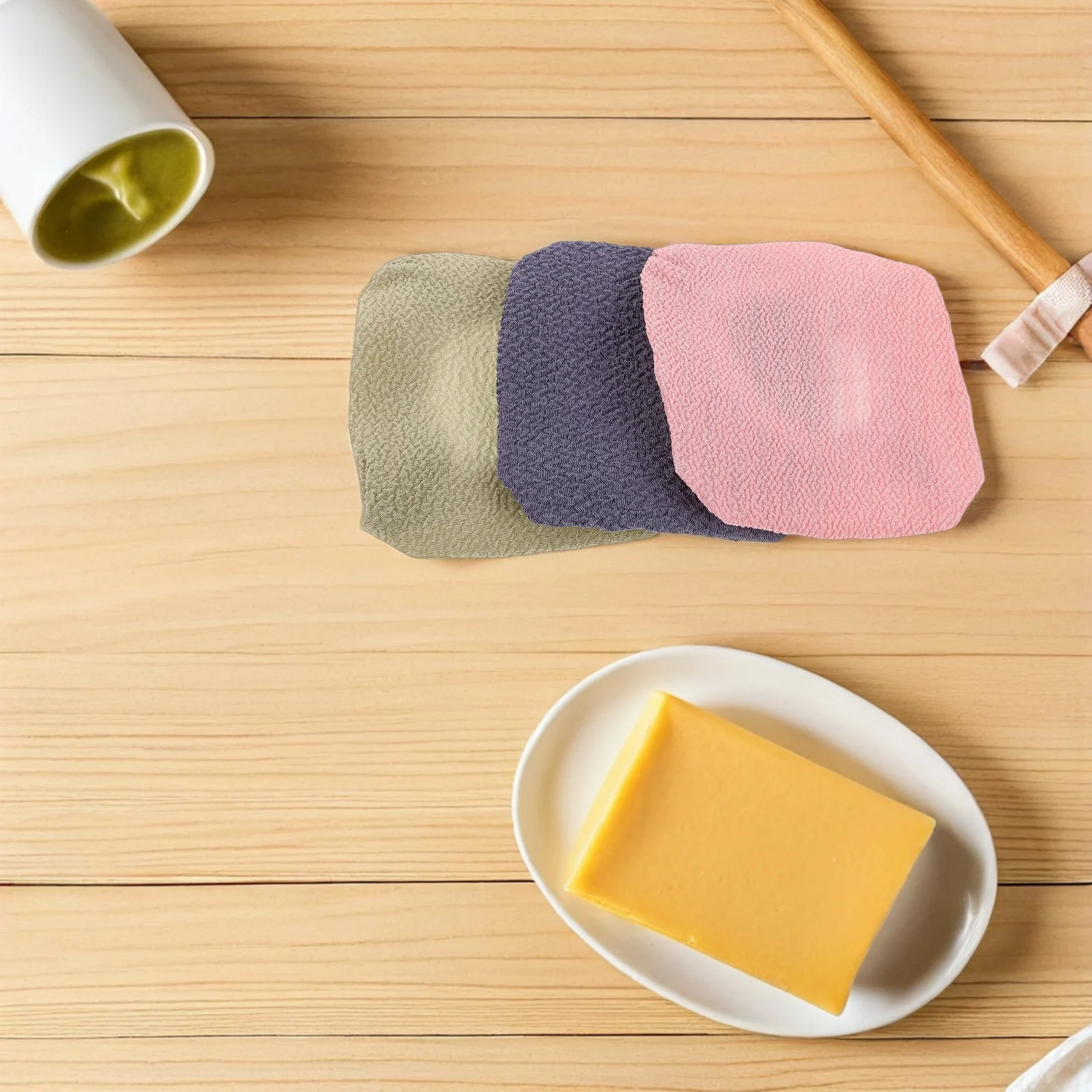 

6Pcs Bath Scrubber Replacement Cloth Exfoliating Washcloth Mitts Soft Back Brush Massage Pads Body Exfoliator Back Scrubber