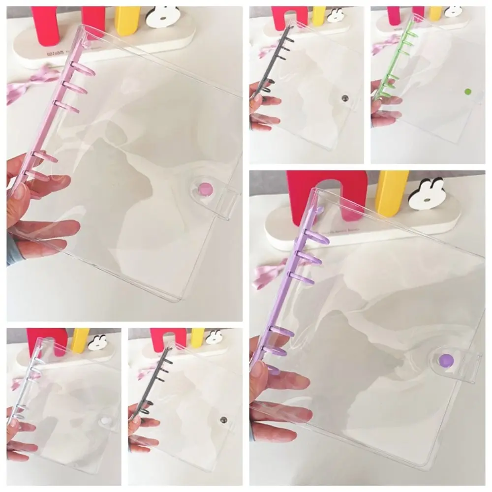 A6เครื่องผูกโปร่งใส PVC ทรงสี่เหลี่ยมสำหรับบัญชีเปลือก6รูเครื่องผูกสีจากโรงงานนี้ขายตรง