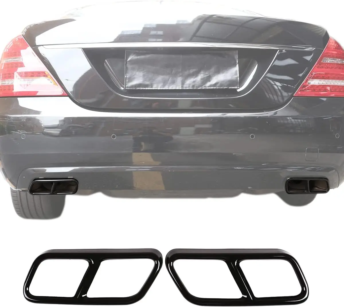 

Car Tail Muffler Exhaust Pipe Output Cover Trim Accessories For Mercedes Benz S R Class W221 W222 C217 W251 GL X166 2010-2017