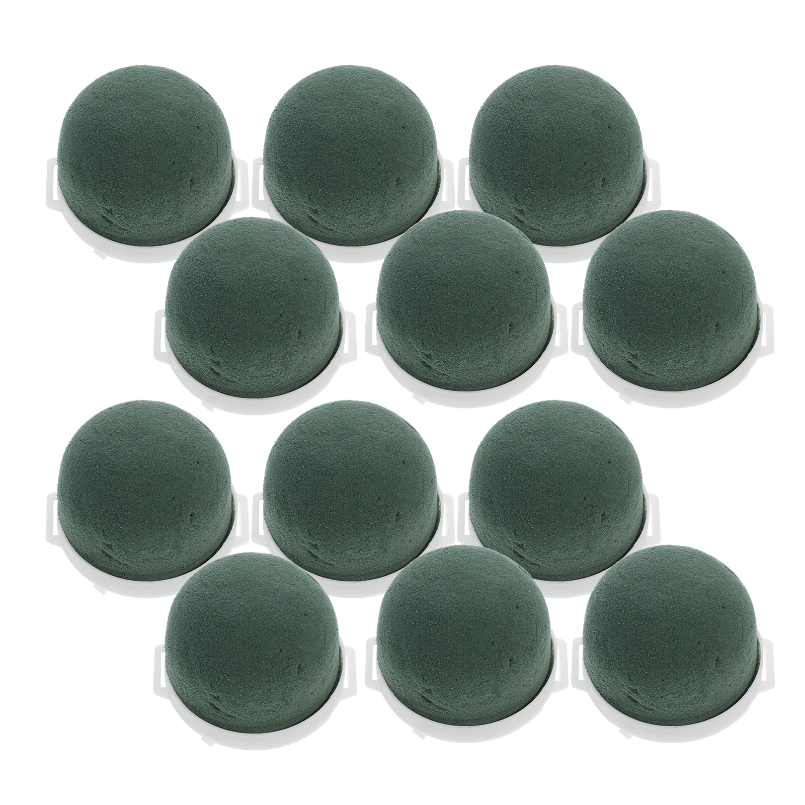 

12 Pcs Dried Flower Mud Foam Mini Arrangement Plate Base PP Florist Form Blocks