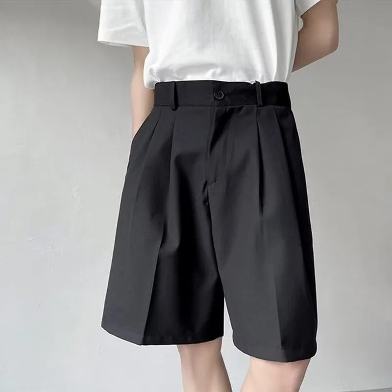 

Летние мужские повседневные шорты из ледяного шелка, большие размеры (до 113 кг), свободные брюки-капри из полиэстера для отдыха