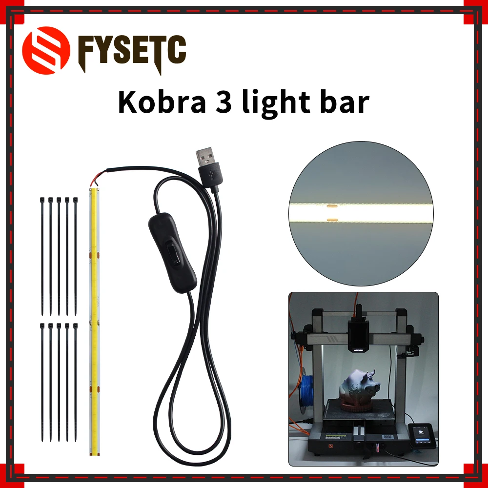 

Для Kobra 3 светодиодные ленты, комплект светодиодных фонарей 5 В, супер яркая осветительная лампа для 3D-принтера Kobra 3
