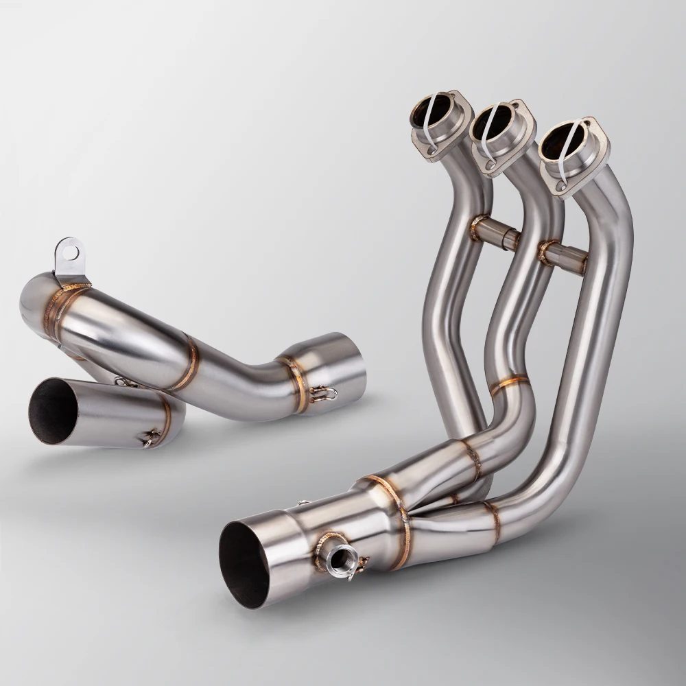 Slip On For MT-09 FZ-09 FJ09 MT09 TRACER 900 GT 2014-2020 Motorcycle Exhaust Escape Systems Front Link Pipe 51mm