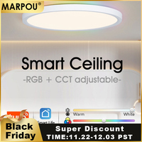 MARPOU TUYA Ceiling lamps Led ceiling light Modern RGB APP Voice Control Alexa Google Smart lamp Led lights for room Bedroom