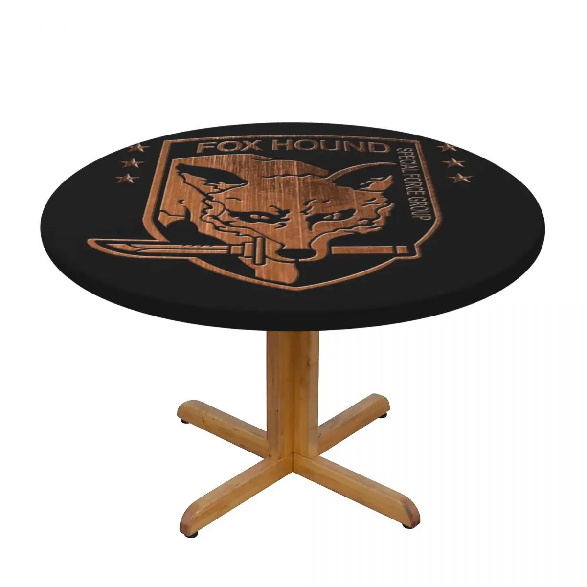 Foxhound Special Forces Group Metal Gear Solid Waterproof Round Tablecloth Table Cloth for Kitchen Events Dining Table Cover