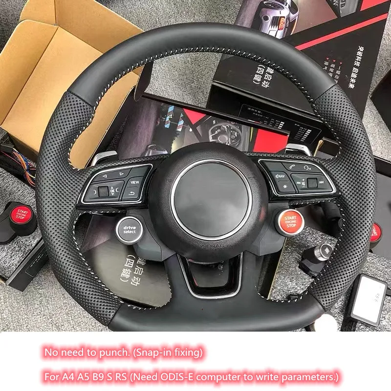 For Audi A3 A4 A5 A6 C8 Q5 Steering wheel START switch Driving mode switch R8 type switch