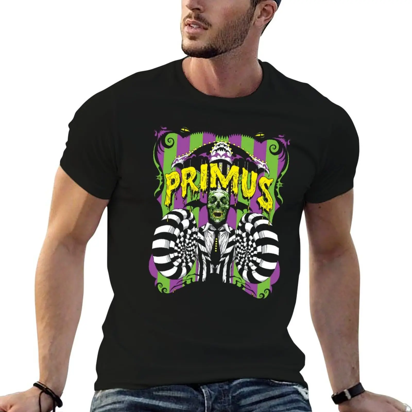 primus band top new T-Shirt Stretch Fabric Comfort T-Shirt