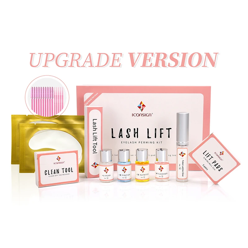 ICONSIGN Upgrade Version Lash Lift Kit Lifting Eyelashes Lasting 6-8 Weeks Lash Perm Eyelash Enhancer Calia Makeup Tools