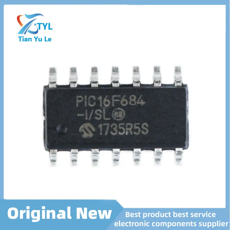 New Original PIC16F684-I/SL SOIC-14 microcontroller/8-bit chip