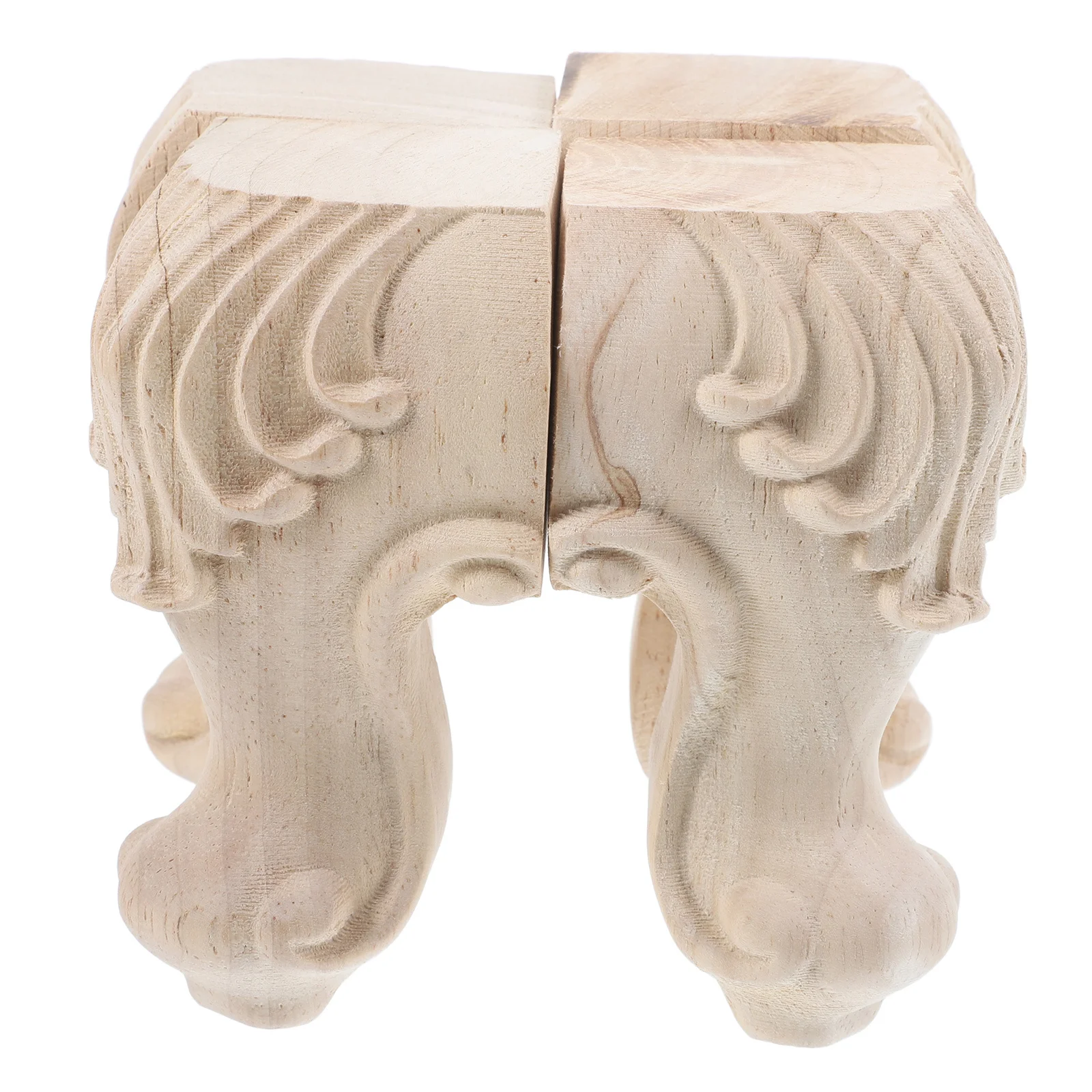 

4Pcs Solid Wood Furniture Legs 4 Inch Unfinished Sofa Leg Replacement Sturdy Wooden Couch Legs for Cabinet Wardrobe Coffee Table