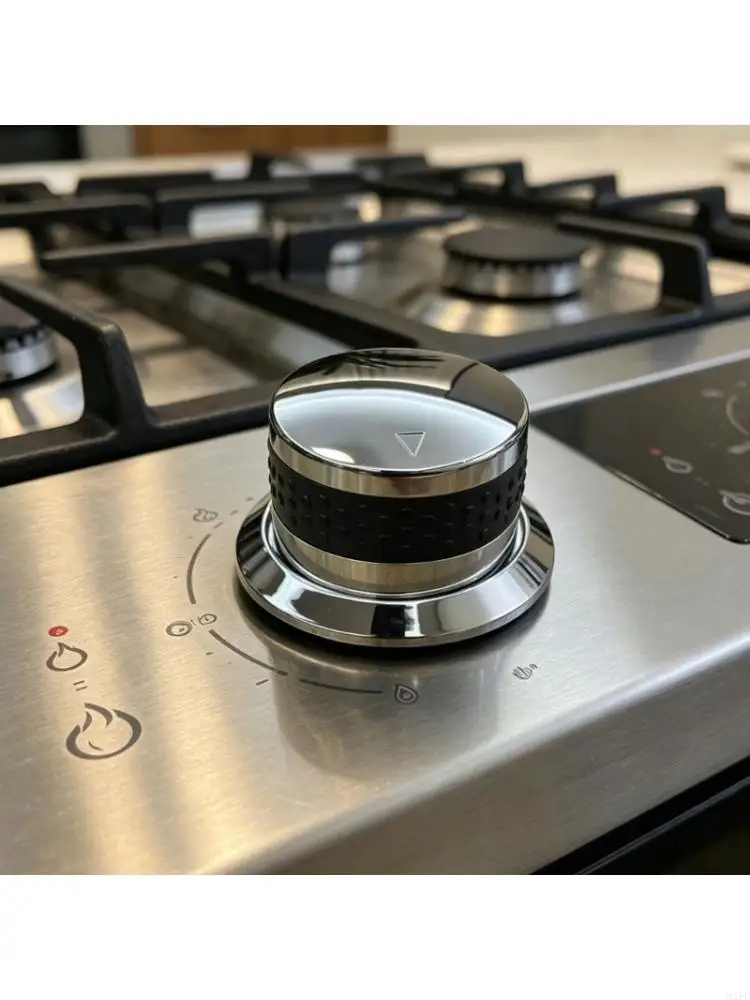 2Pcs Transparent Metal Knobs Replacement For Kitchen Gas Stove Oven Electroplated Finish Smooth And Safe Use 