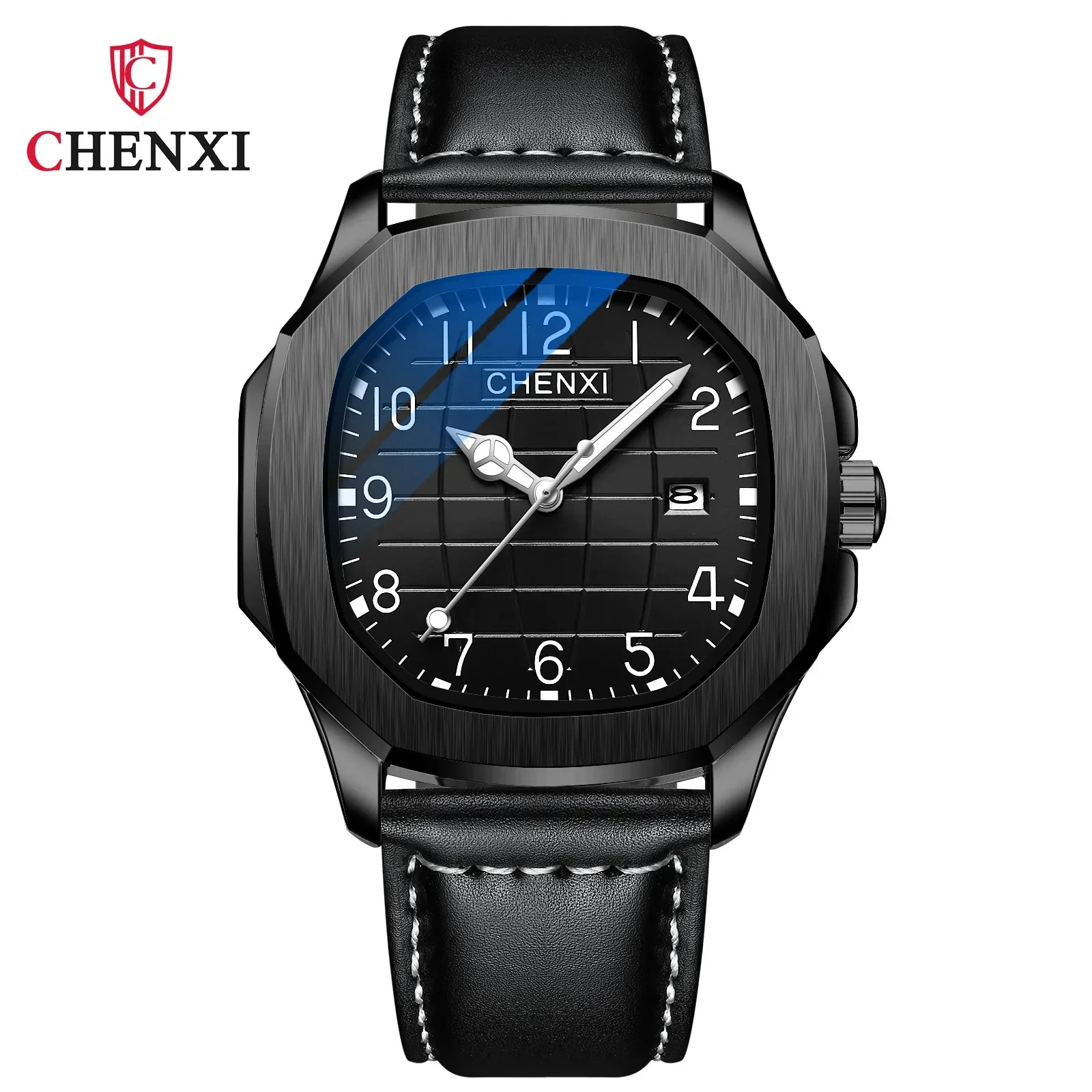 Chenxi 8213 Brand New High-end Business Leather Watch Men\'s Waterproof Luminous Quartz