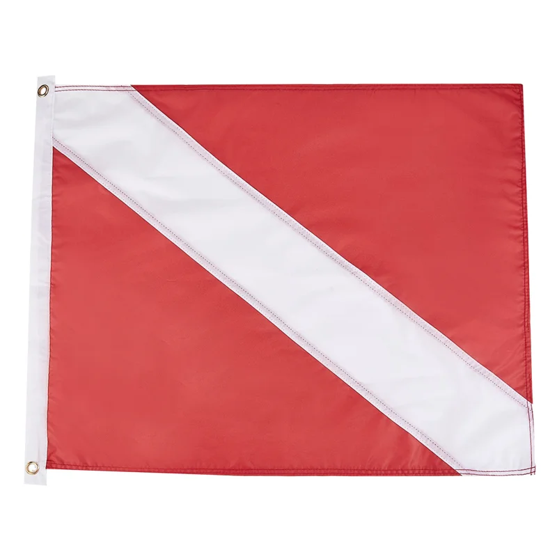 Scuba Diving Flag Boat Signal Flag Snorkeling Boat Signal Floater Flag for Underwater Scuba Diving