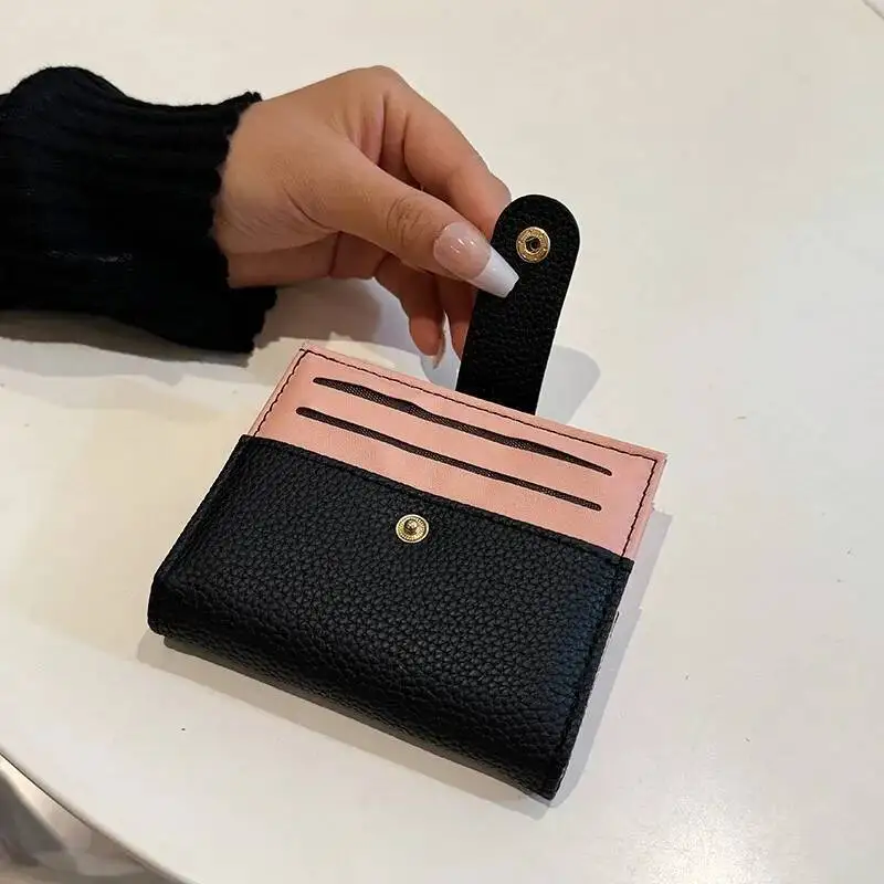 

Винтажные женские кошельки из искусственной кожи, элегантный женский кошелек, простой дизайн, маленький держатель для кредитных карт, карман для монет, кошельки для денег