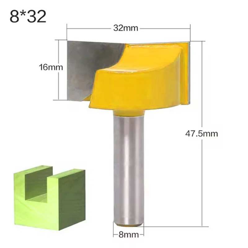 1PC 8mm Cleaning Bottom Engraving Bit 18/20/22/25/30/32mm Carbide Router Bit Woodworking Tools  Milling Cutter End mill for Wood